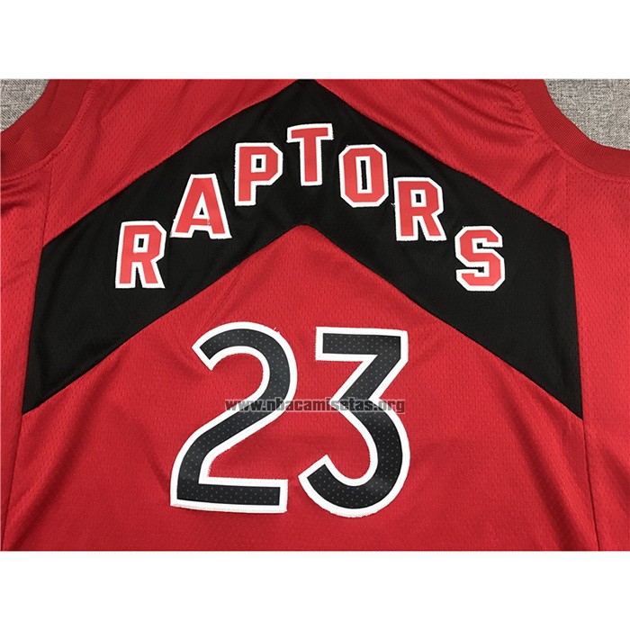 Camiseta Toronto Raptors Fred VanVleet NO 23 Icon 2020-21 Rojo